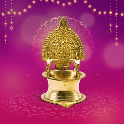 Kamakshi Devi Brass Oil Deepam Buy Online From Puja N Pujari