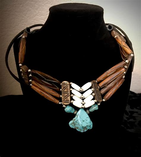Native American Southwestern Bone Choker Necklace Etsy