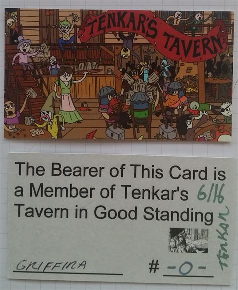 Tenkars Tavern Tenkars Tavern Cards Have Arrived They Look Sharp