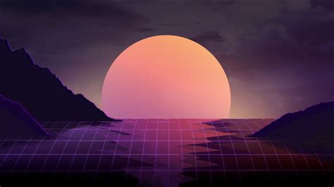 1920x1080 Retrowave Moon Laptop Full Hd 1080p Hd 4k Wallpapers Images