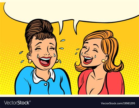 Joyful Girlfriends Women Laugh Royalty Free Vector Image