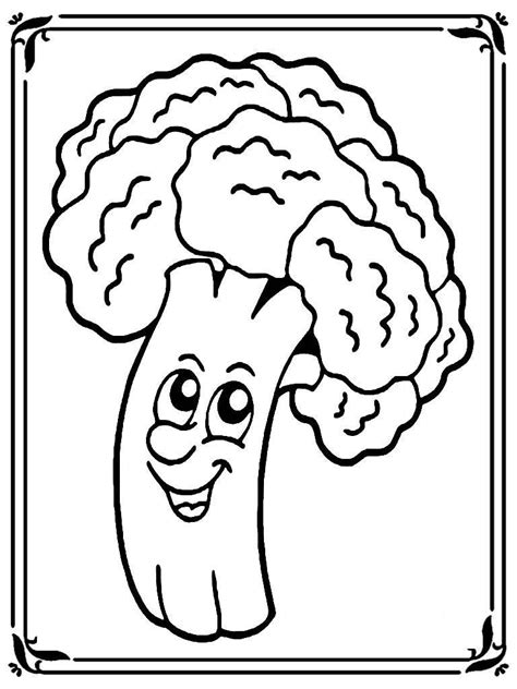 Broccoli Coloring Page - Coloring Home