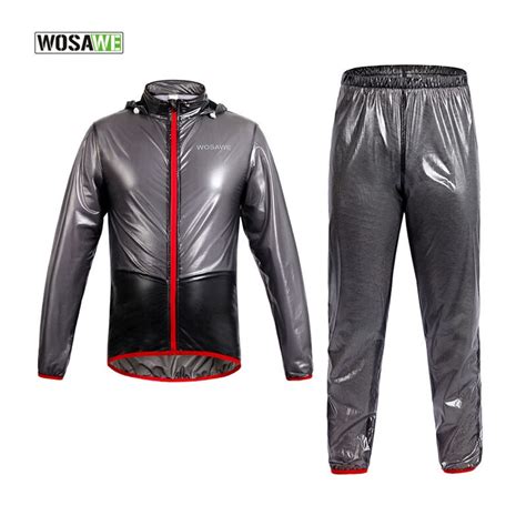 Wosawe Mens Cycling Jersey Bike Windproof Jacket Cycling Clothing Rain