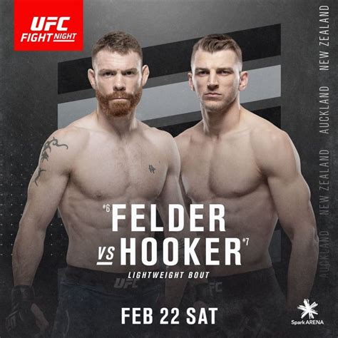 Get ufc, exclusive ppv events, fight night, dana white's contender series, detail from the mind of daniel cormier, archives of the ufc's greatest fights and more. UFC Fight Night 168 Weigh-in Results for 'Felder vs. Hooker'