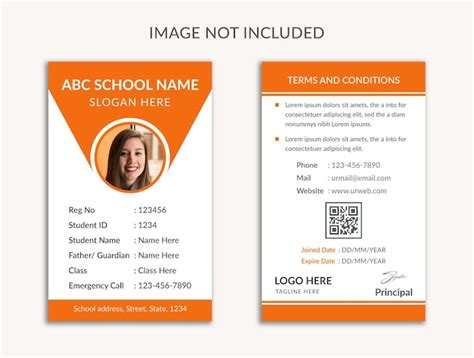 Premium Vector Creative Student Id Card Template Design Premium Vector