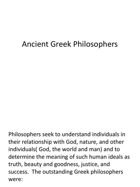 Ancient Greek Philosophers Pdf Plato Socrates