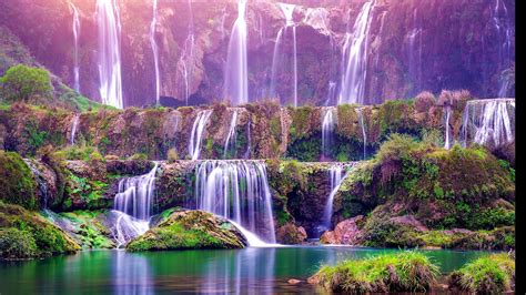 4 Hr Beautiful Hd Waterfall Relaxing Sounds And Background Screen