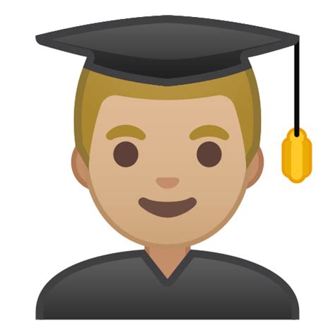 👨🏼‍🎓 Man Student Emoji With Medium Light Skin Tone Meaning
