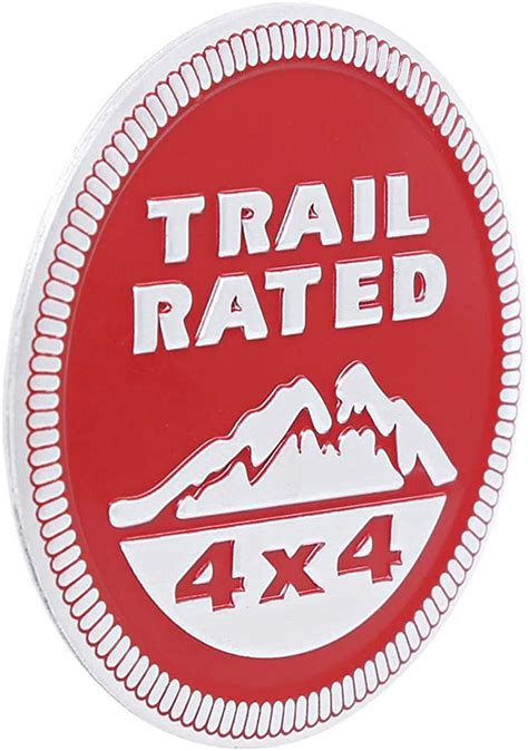 Trail Rated 4 X 4 Car Sticker Red