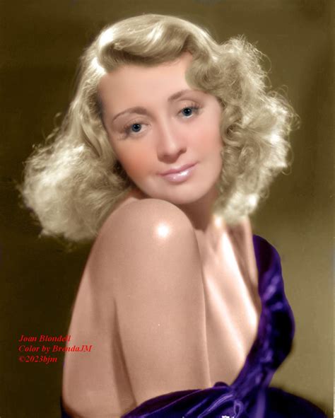 Joan Blondell Color By Brendajm ©2023bjm Namesake Portrait Photo Joan Movie Stars Color