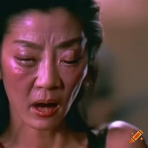 Michelle Yeoh In A Martial Arts Movie With A Stunned Expression On Craiyon