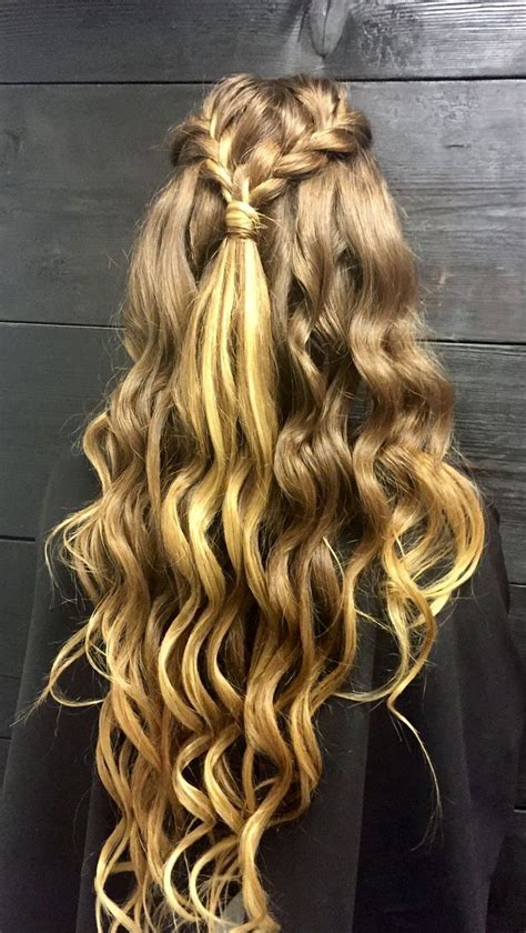 Braided And Curled Half Up Half Down Summer Festival Ready Styled