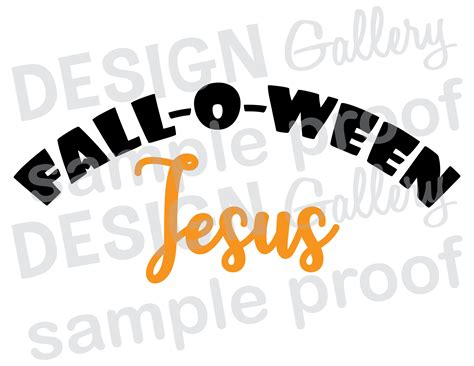 Fall O Ween Jesus Svg Cut And  Image Files Fall Halloween Etsy