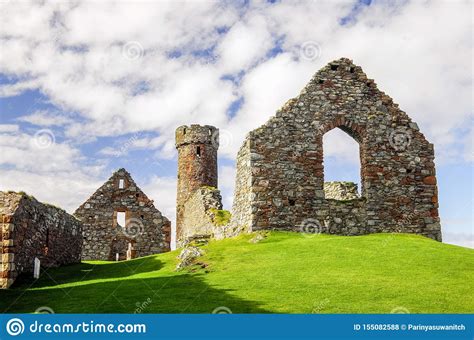 Peel Castle In Peel City In The Isle Of Man Stock Photo Image Of