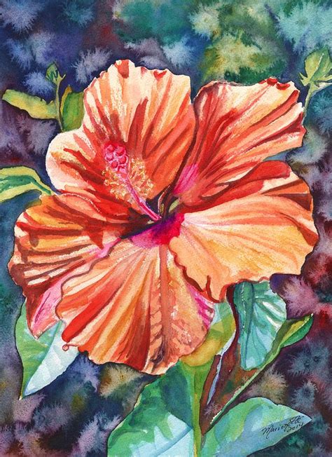 Tropical Hibiscus 5 Painting By Marionette Taboniar