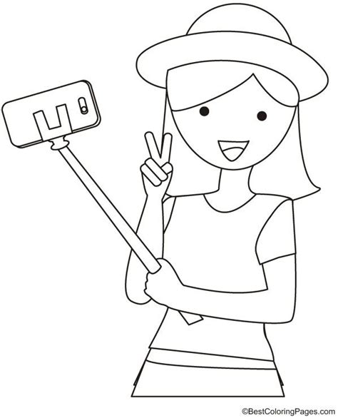 Selfie Coloring Pages