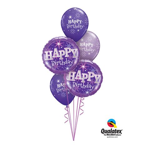 Purple Happy Birthday Blast Balloons