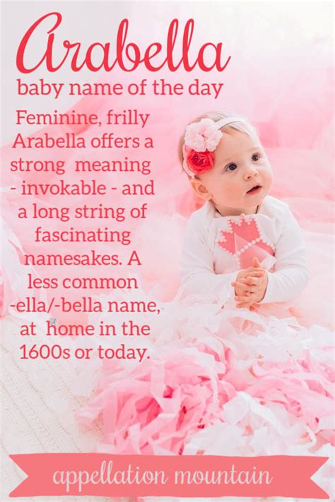 Arabella Baby Name Of The Day Appellation Mountain