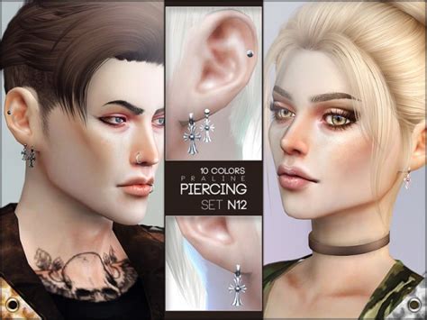 The Sims Resource Piercing Set N12 By Pralinesims Sims