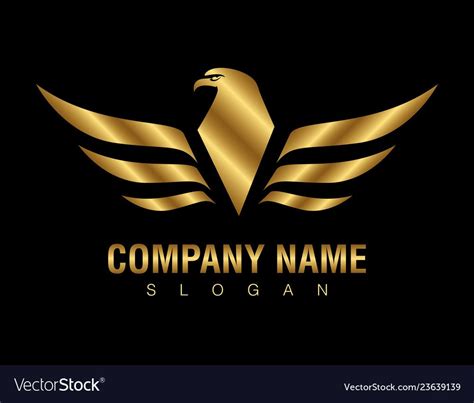 Gold Eagle Logo Royalty Free Vector Image Vectorstock Best Logo