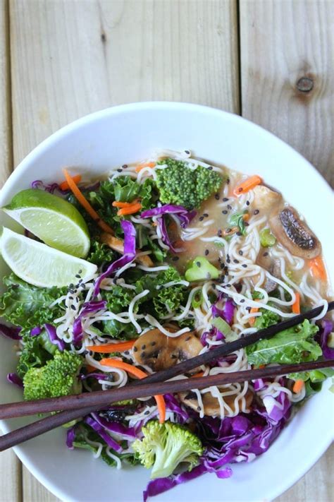 Spicy Miso Ramen Noodle Bowl Healthy Vegan Recipes