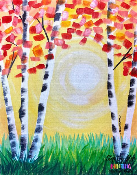 Fall Aspen Trees Abstract Art Landscape Painting Campestre Al Gov Br