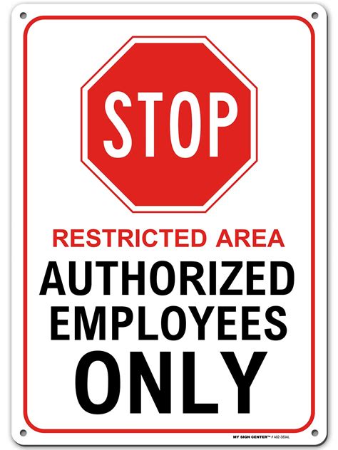 Buy Authorized Personnel Only Restricted Area Sign X Industrial Grade Aluminum Easy