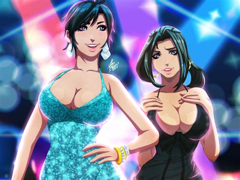 Wallpaper Women Anime Artwork Big Boobs Bracelets Cartoon Black