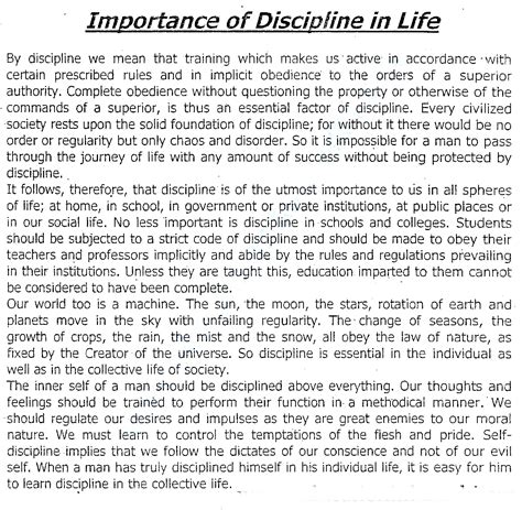 Education Is The Key To Success Essay On Value Of Discipline Or