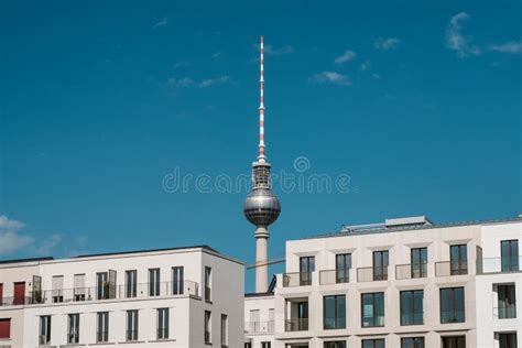 Real Estate In Berlin Concept Apartment Buildings And Tv Tower Stock