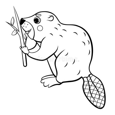 Beaver Drawing Outline