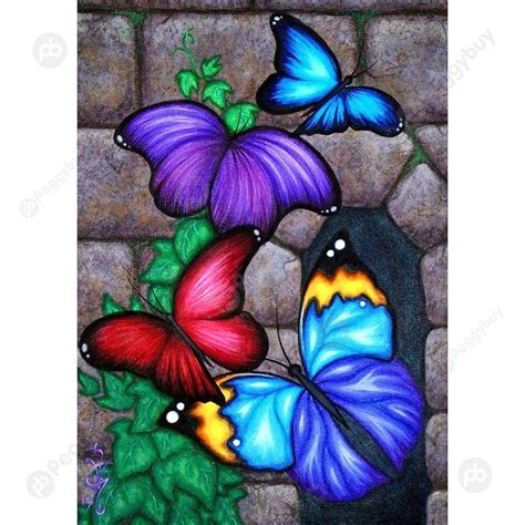 3040cm Special Shaped Diamond Painting Colorful Butterflies