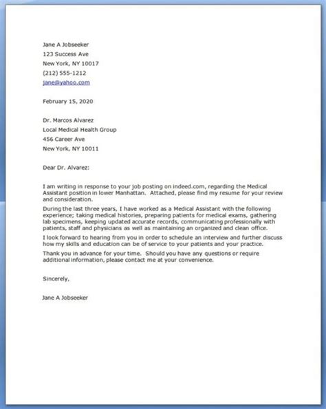 Women with sales experience take note: Cover Letter Medical Assistant | Photography Cover Letter ...