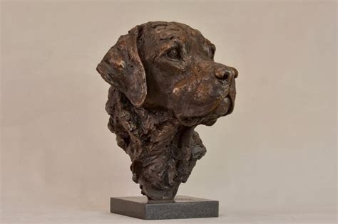 Bronze Labrador Portrait Statue Labrador Portrait Sculpture