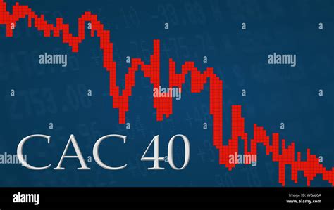 The French Stock Market Index Cac 40 Is Falling The Red Graph Next To