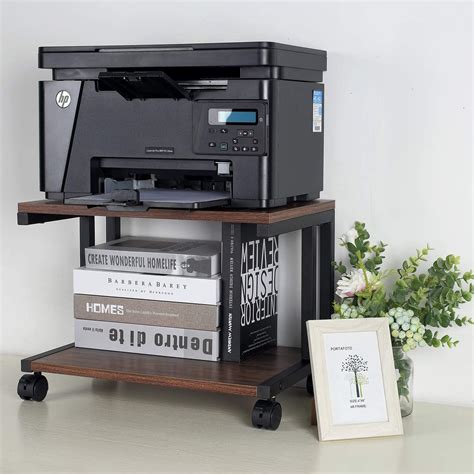 Desktop Printer Stand Rolling Printer Desk Stand Organizing Storage