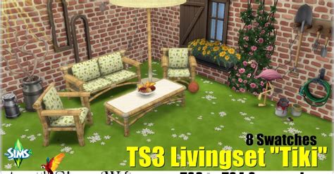 Sims 4 Ccs The Best Living Set Tiki Ts3 To Ts4 Conversion By Images
