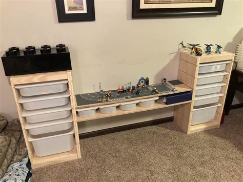 Diy Lego Desk With Ikea Trofast Bin Storage The Handymans Daughter