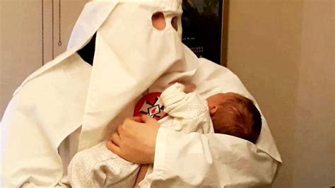 Neo Nazi Dad Pictured Dressed In Kkk Robes While Holding Baby Son He