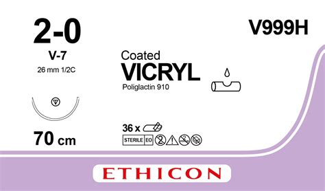 Vicryl Suture 2 0 V999h V 7 Needle 70 Cm Purple Suture Online