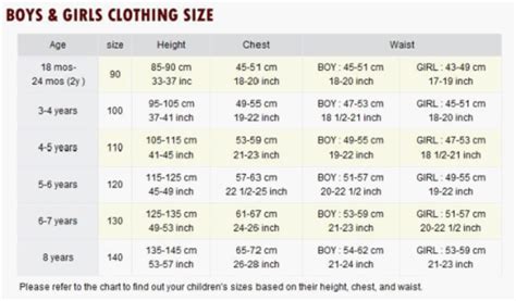 Kids Clothes Sizes Bbg Clothing
