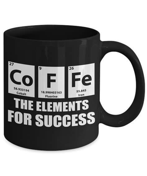 Interactive periodic table showing names, electrons, and oxidation states. Coffee The Elements For Success Chemicals Periodic Table ...