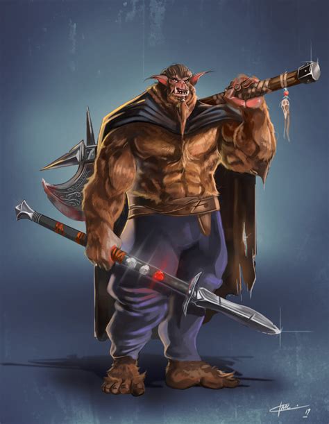 Artstation Bugbear Barbarian Commission Karl Thiart Dungeons And