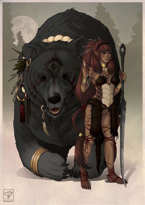 Bear Girl By Dathron On Deviantart Character Creation Fantasy