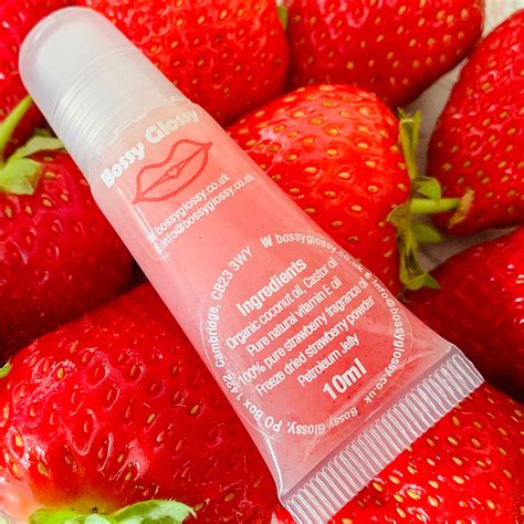 Strawberry Lip Gloss Flavoured Lip Gloss Bossy Glossy Bossy Glossy Beauty