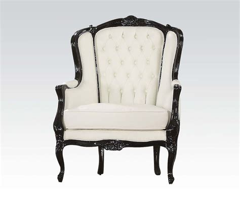 Acme Black Wood Trim Accent Chair 59145