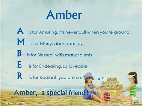 Acrostic Name Poems For Girls Amber Poems About Girls English