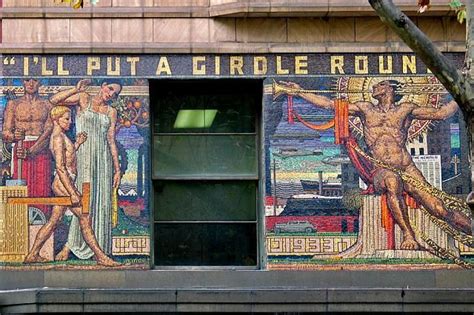 Art Deco Napier Waller Mosaic On Newspaper House In Melbourne What