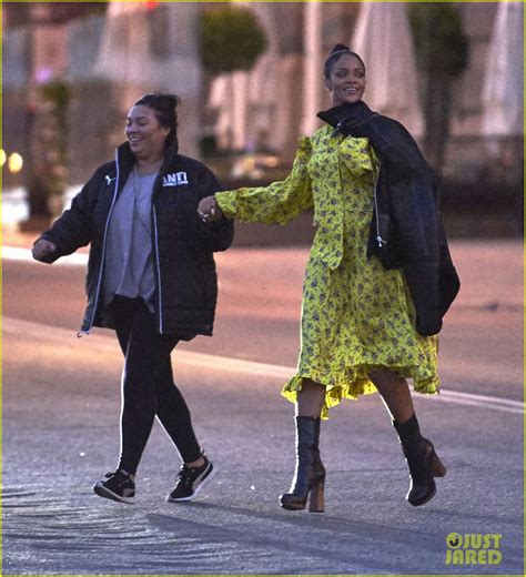 Rihanna Wears Ruffled Yellow Dress For Dinner In Stockholm Photo