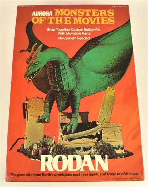 Rodan Monsters Of The Movies Model Kit 1975 Aurora 657 014 Opened